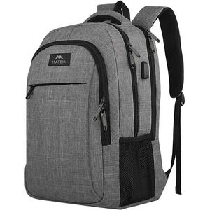 Matein15.6 Inch Business Anti Theft  Durable Laptops Backpack USB Charging Port